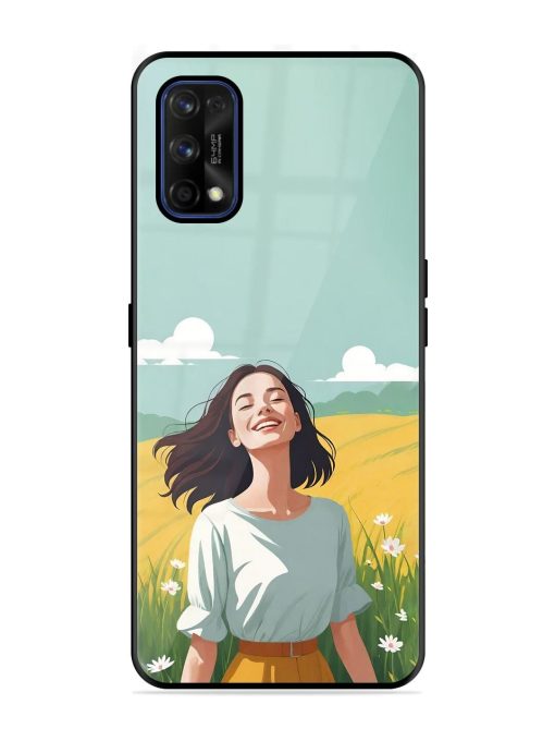 Girl Graffiti Glossy Soft Edge Case for Realme 7 Pro Chachhi