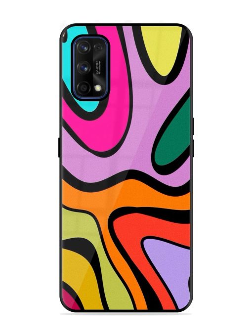 Groovy Swirls Glossy Soft Edge Case for Realme 7 Pro Chachhi