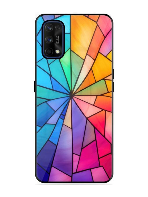 Stained Glass Kaleidoscope Of Colors Glossy Soft Edge Case for Realme 7 Pro Chachhi