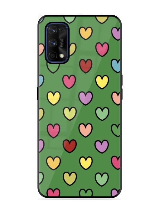 Rainbow Heart Parade Glossy Soft Edge Case for Realme 7 Pro Chachhi