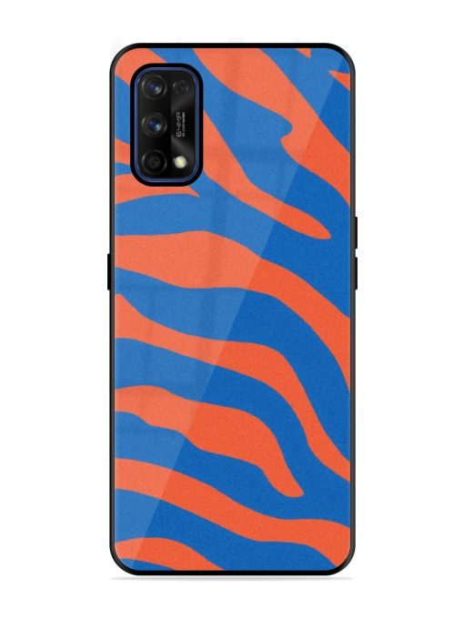 Zebra Stripes In Blue And Orange Glossy Soft Edge Case for Realme 7 Pro Chachhi