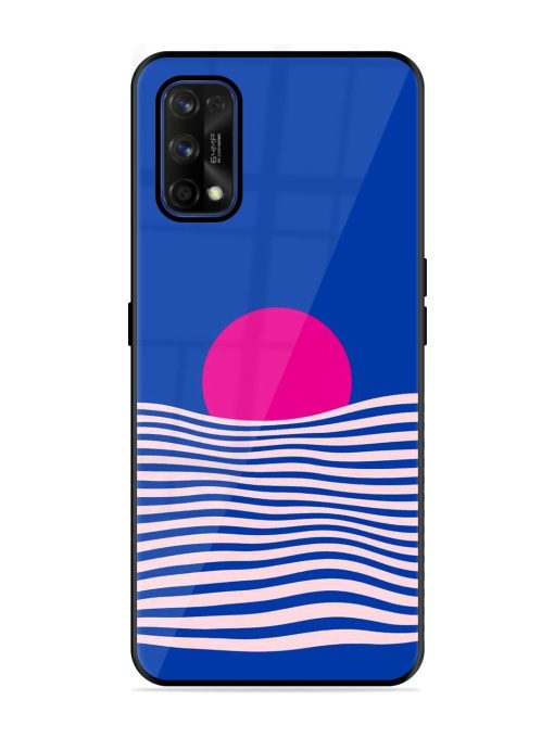 Pink Sunset Over Blue Waves Glossy Soft Edge Case for Realme 7 Pro Chachhi