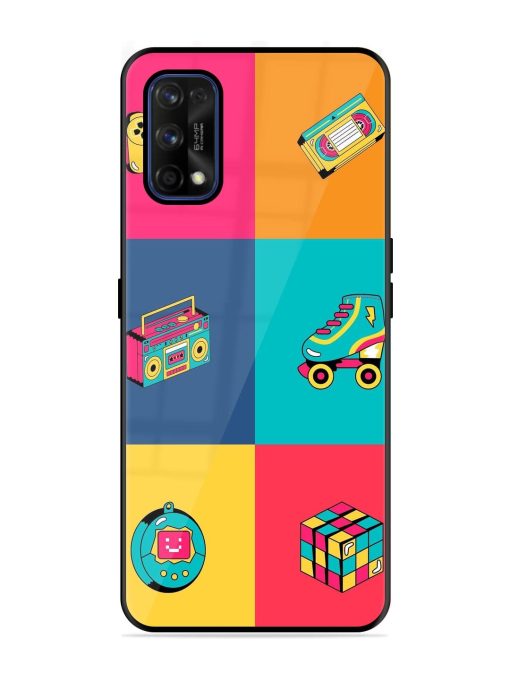 90S Throwback Grid Glossy Soft Edge Case for Realme 7 Pro Chachhi