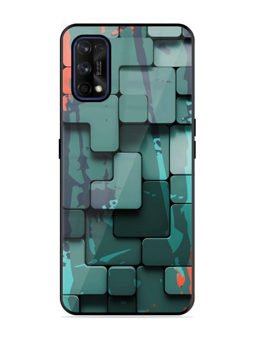 Abstract Geometric Mosaic Glossy Soft Edge Case for Realme 7 Pro