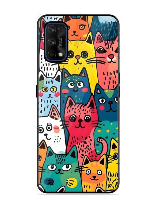 Feline Frenzy Glossy Soft Edge Case for Realme 7 Pro Chachhi