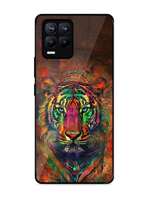 Cosmic Tiger Glossy Soft Edge Case for Realme 8 (4G) Chachhi