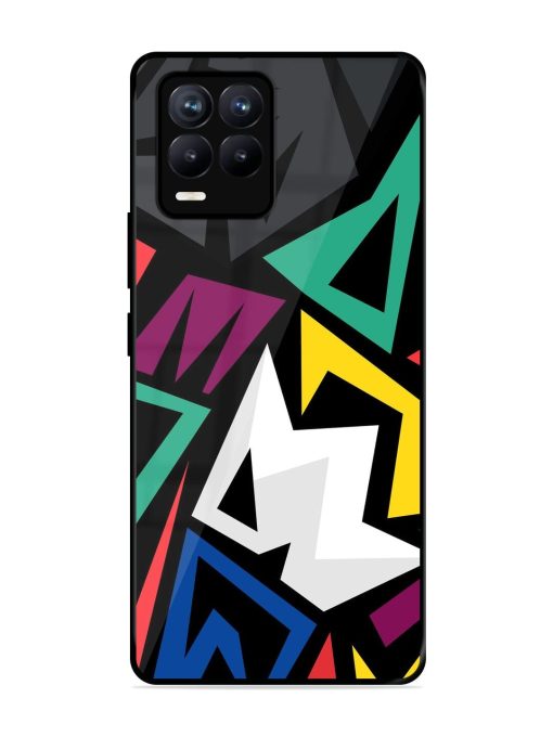 Chaotic Geometry Glossy Soft Edge Case for Realme 8 (4G) Chachhi