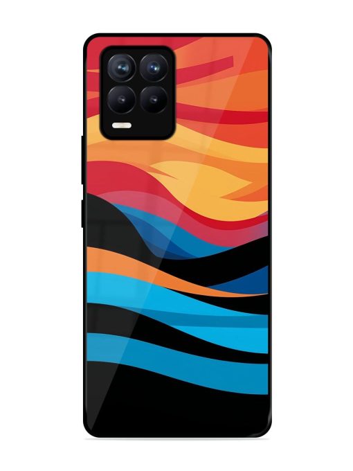 Blazing Currents Glossy Soft Edge Case for Realme 8 (4G) Chachhi