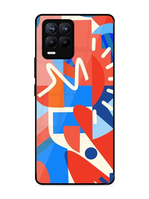 Abstract Harmony Glossy Soft Edge Case for Realme 8 (4G) Chachhi