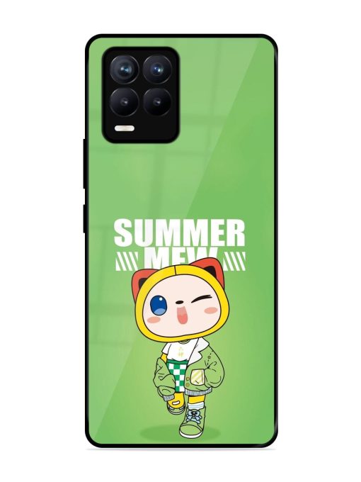 Purrfect Summer Glossy Soft Edge Case for Realme 8 (4G) Chachhi