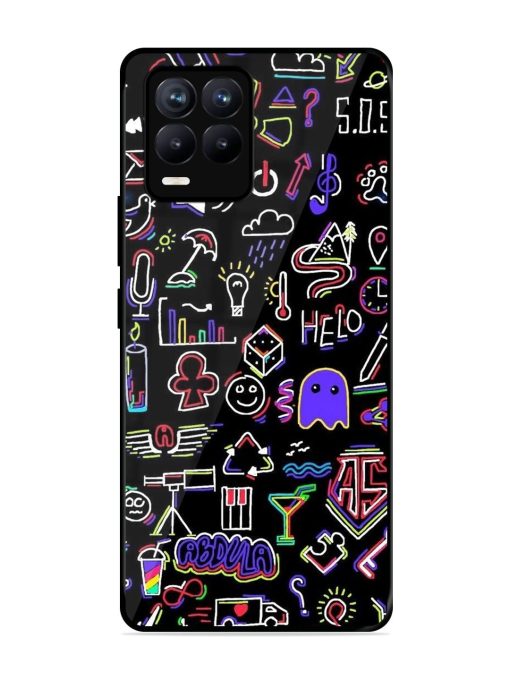 Neon Doodle Glossy Soft Edge Case for Realme 8 (4G) Chachhi