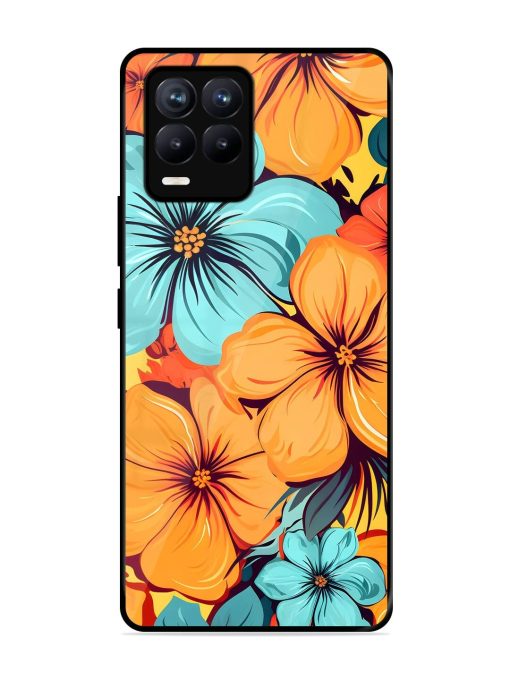 Tropical Bloom Glossy Soft Edge Case for Realme 8 (4G) Chachhi