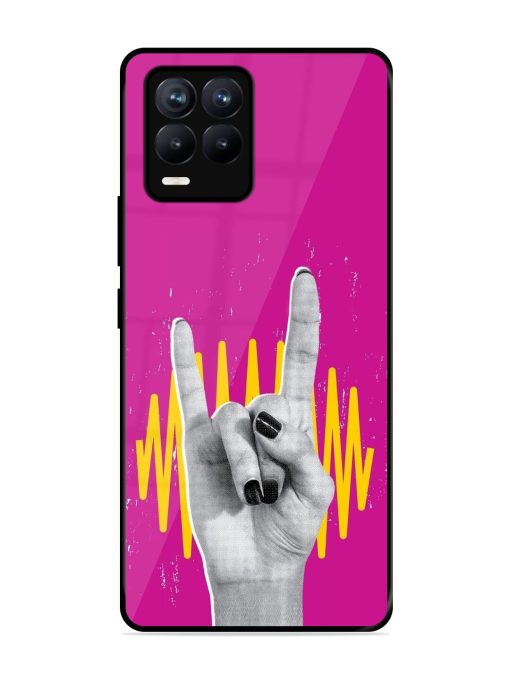 Rock Hand Glossy Soft Edge Case for Realme 8 (4G) Chachhi