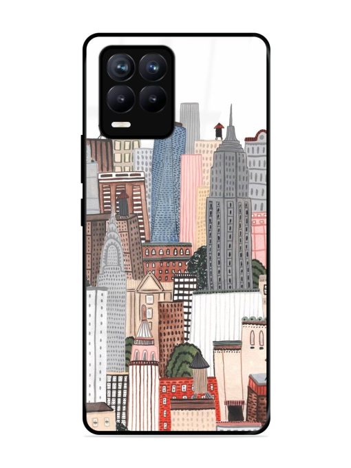 Cityscape Dreams Glossy Soft Edge Case for Realme 8 (4G) Chachhi