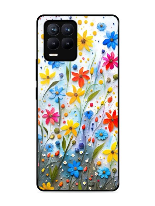 Vibrant Floral Glossy Soft Edge Case for Realme 8 (4G) Chachhi