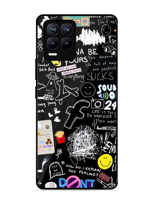 Doodle Diary Glossy Soft Edge Case for Realme 8 (4G) Chachhi