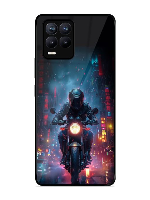 Neon Nights Glossy Soft Edge Case for Realme 8 (4G) Chachhi