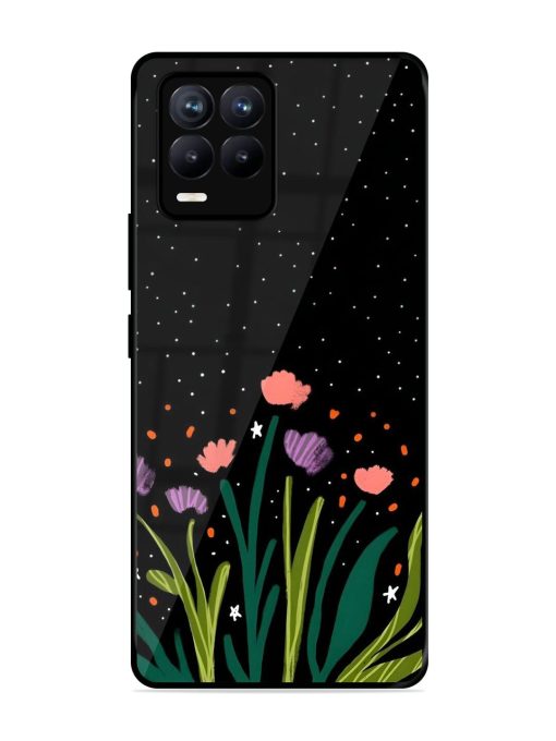 Midnight Bloom Glossy Soft Edge Case for Realme 8 (4G) Chachhi