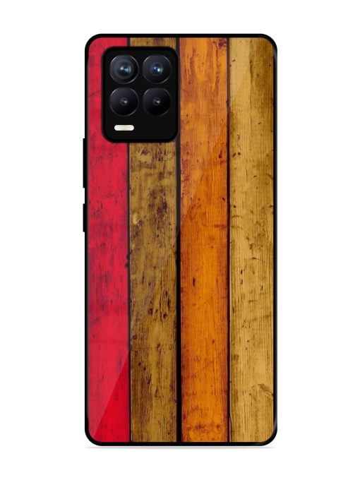 Colorful Woodgrain Glossy Soft Edge Case for Realme 8 (4G) Chachhi