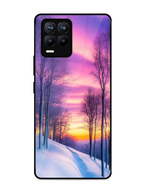 Winter'S Purple Haze Glossy Soft Edge Case for Realme 8 (4G) Chachhi