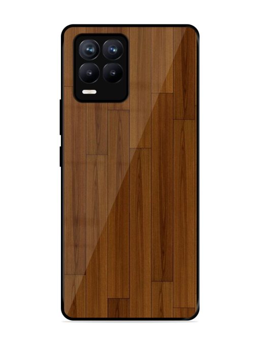 Warm Woodgrain Glossy Soft Edge Case for Realme 8 (4G) Chachhi