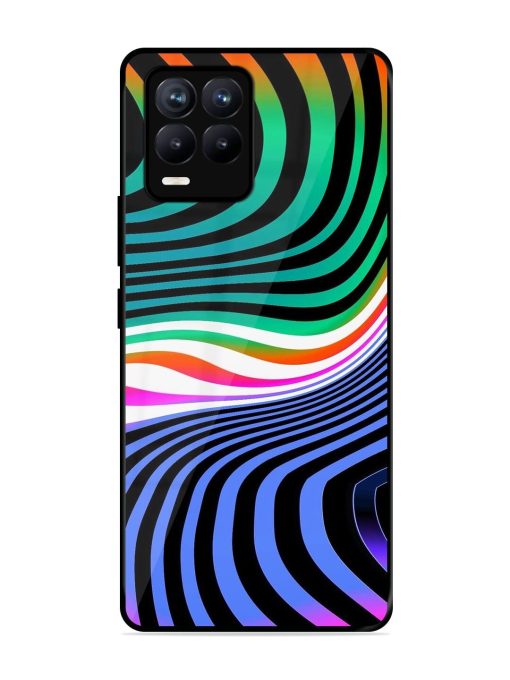 Psychedelic Waves Glossy Soft Edge Case for Realme 8 (4G) Chachhi