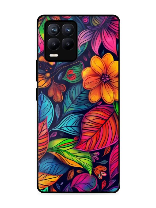 Rainbow Of Blooms Glossy Soft Edge Case for Realme 8 (4G) Chachhi