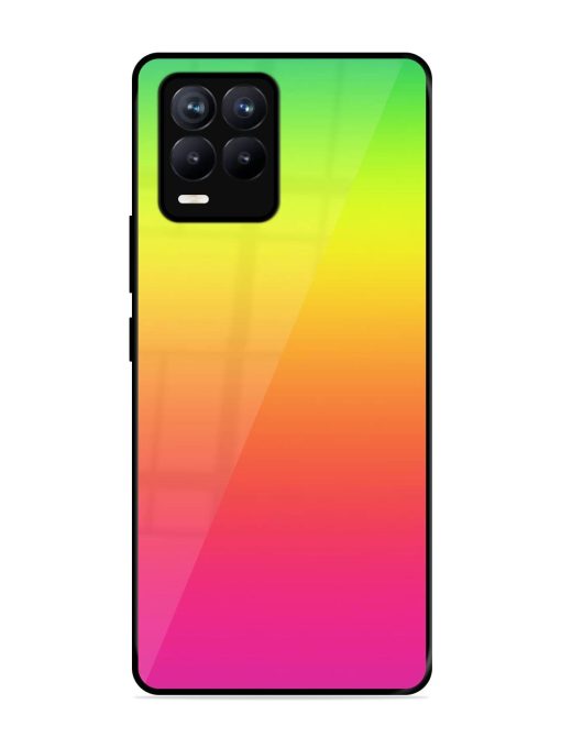 Rainbow Gradient Glossy Soft Edge Case for Realme 8 (4G) Chachhi