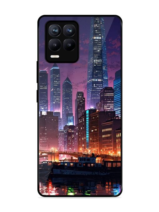 Neon Nightscape Glossy Soft Edge Case for Realme 8 (4G) Chachhi