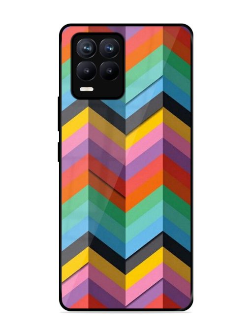 Colorful Zigzag Glossy Soft Edge Case for Realme 8 (4G) Chachhi