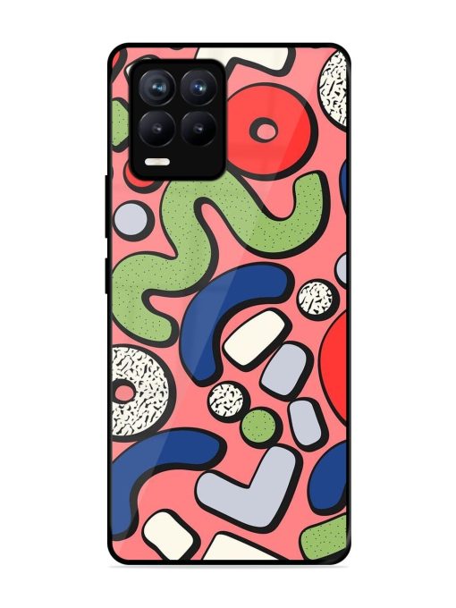 Groovy Geometric Shapes Glossy Soft Edge Case for Realme 8 (4G) Chachhi