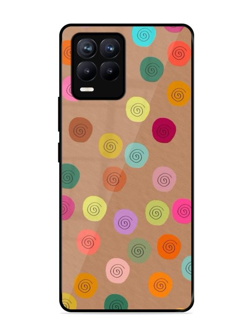 Swirly Dots On Kraft Glossy Soft Edge Case for Realme 8 (4G) Chachhi