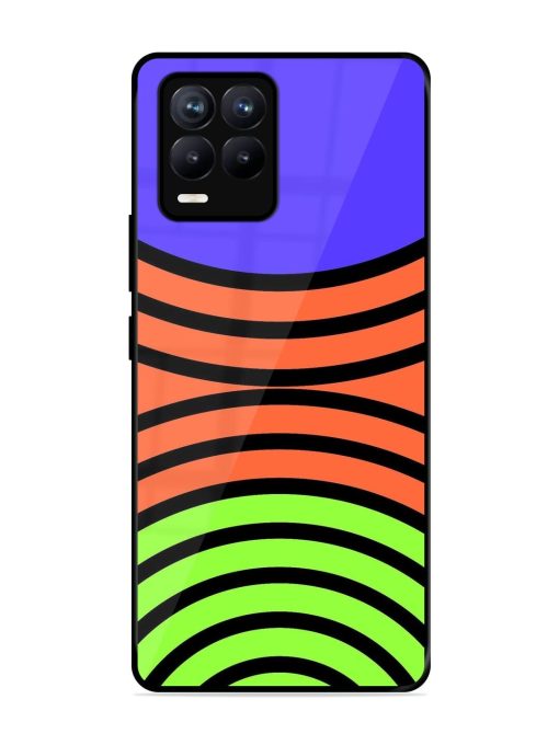 Psychedelic Stripe Symphony Glossy Soft Edge Case for Realme 8 (4G) Chachhi