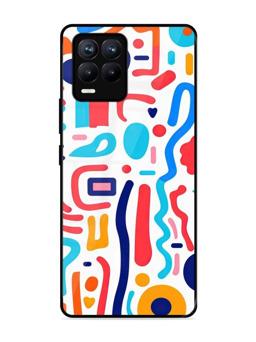 Whimsical Doodle Chaos Glossy Soft Edge Case for Realme 8 (4G) Chachhi