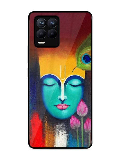 Divine Tranquility: The Face Of Krishna Glossy Soft Edge Case for Realme 8 (4G) Chachhi