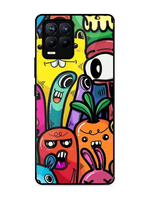 Whimsical Doodle Chaos Glossy Soft Edge Case for Realme 8 (4G) Chachhi