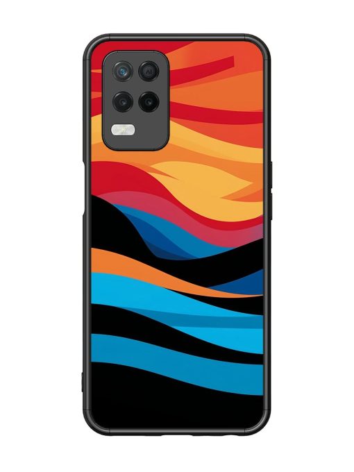 Blazing Currents Glossy Soft Edge Case for Realme 8 (5G) Chachhi