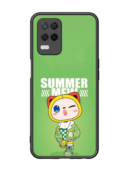 Purrfect Summer Glossy Soft Edge Case for Realme 8 (5G) Chachhi