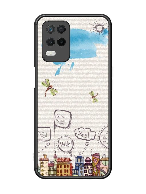 Doodle City Glossy Soft Edge Case for Realme 8 (5G) Chachhi