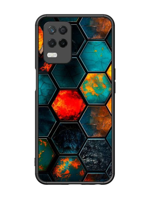 Hexagon Hive Glossy Soft Edge Case for Realme 8 (5G) Chachhi