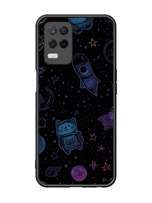 Cosmic Cat Chaos Glossy Soft Edge Case for Realme 8 (5G) Chachhi