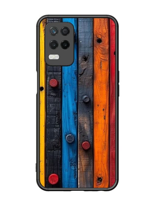 Rainbow Plank Glossy Soft Edge Case for Realme 8 (5G) Chachhi