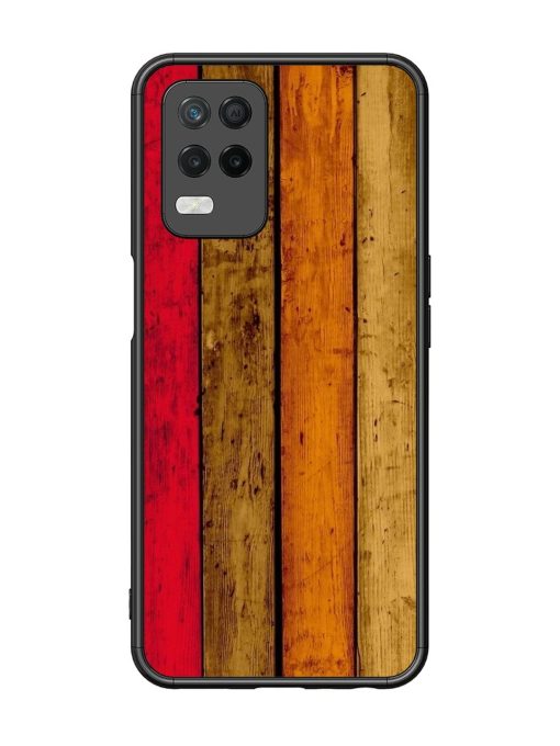 Colorful Woodgrain Glossy Soft Edge Case for Realme 8 (5G) Chachhi