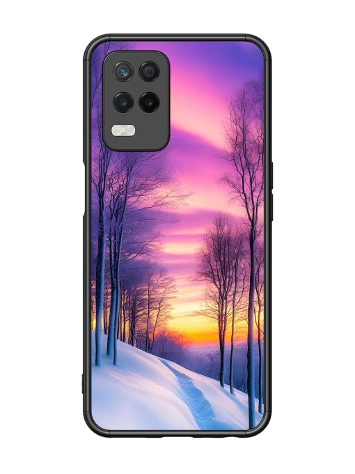 Winter'S Purple Haze Glossy Soft Edge Case for Realme 8 (5G) Chachhi