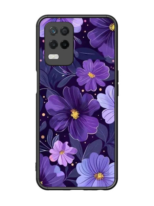 Purple Paradise Glossy Soft Edge Case for Realme 8 (5G) Chachhi