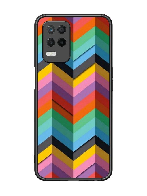 Colorful Zigzag Glossy Soft Edge Case for Realme 8 (5G) Chachhi