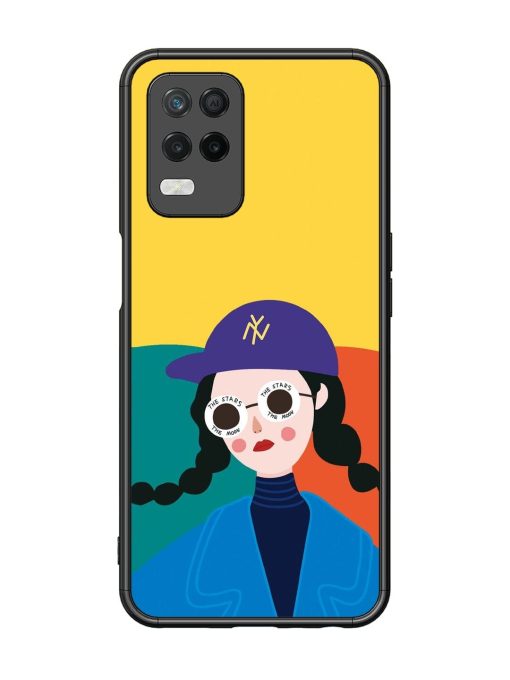 Starry-Eyed Girl Glossy Soft Edge Case for Realme 8 (5G) Chachhi