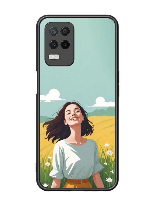 Girl Graffiti Glossy Soft Edge Case for Realme 8 (5G) Chachhi