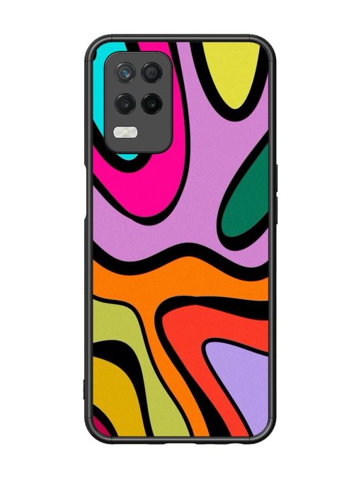 Groovy Swirls Glossy Soft Edge Case for Realme 8 (5G) Chachhi