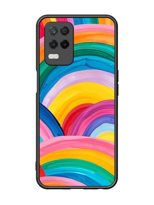 Rainbow Cascade Glossy Soft Edge Case for Realme 8 (5G) Chachhi